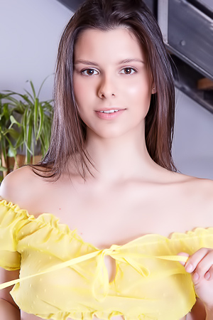 Viola Kat Slides Her Skimpy Panties Down Over Her Curvaceous Ass Cheeks