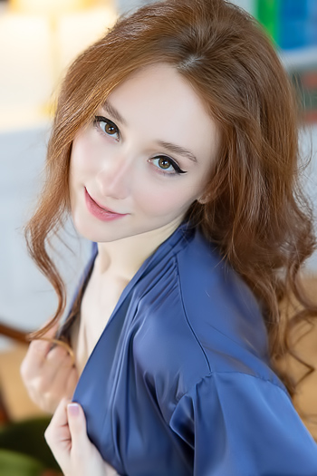 Alice Mido Sultry Striptease With Curly Hair And Exposed Breasts In Silk Robe